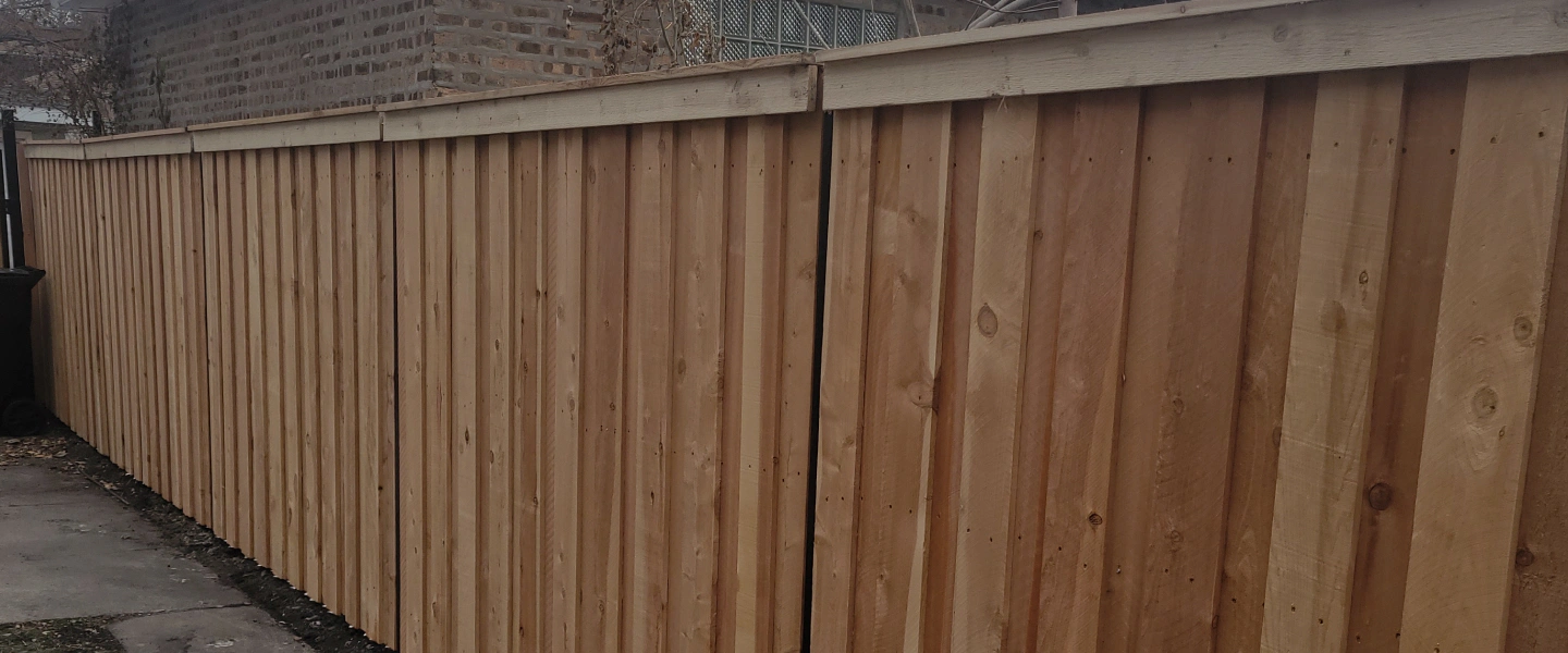 wooden fence newly installed flossmoor il