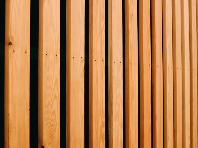 light orange wood fence